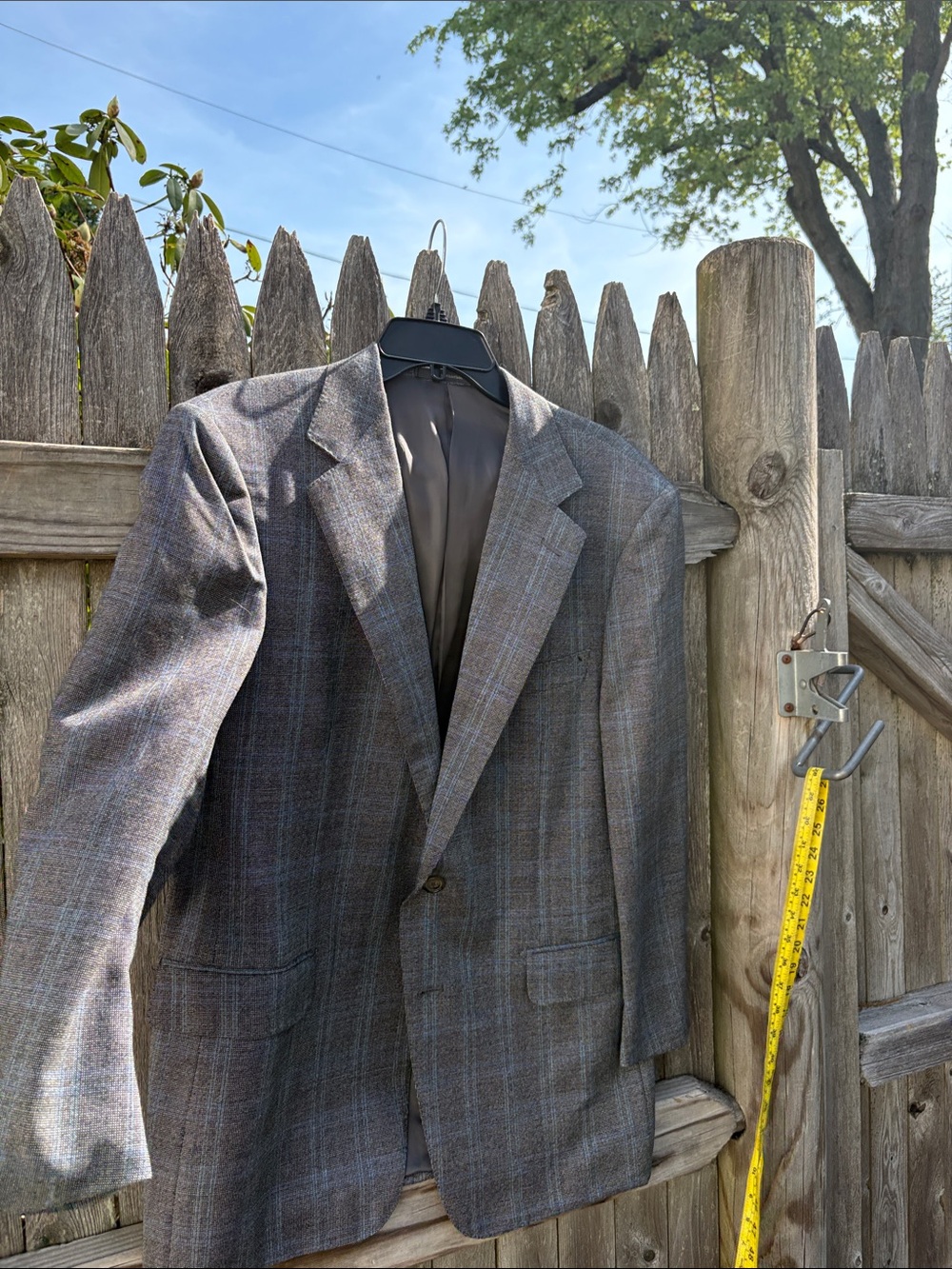 Ermenegildo ZEGNA size 40R gray & blue blazer!!